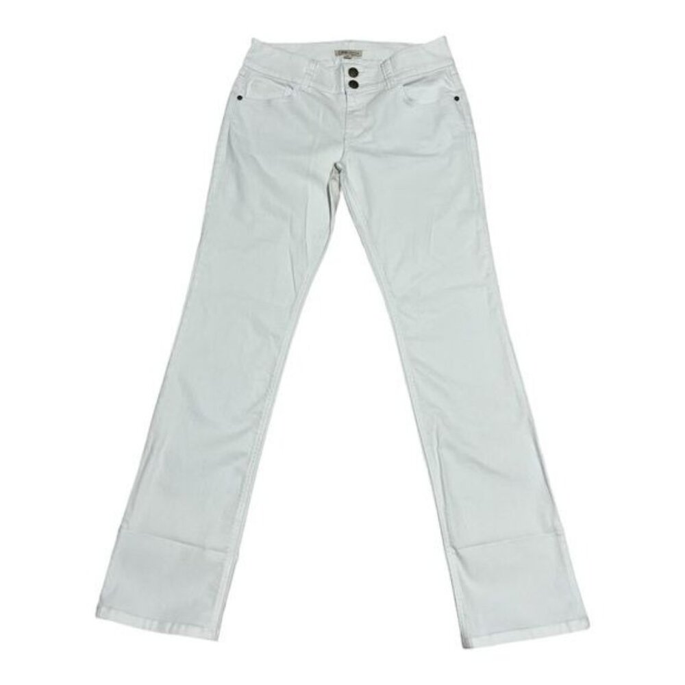 Cabi White Straight Leg Mid Rise Jeans - Size 10- #763